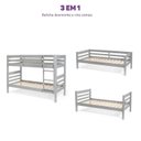 Ver imagem 6 de Beliche Multifuncional Elos 3 em 1 Flexível Casatema MadeiraOriginals Gray