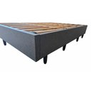 Ver imagem 2 de Base Cama Box na Caixa King Size 190x202 Desmontável Tecido Premium 100% Madeira Cinza Escuro