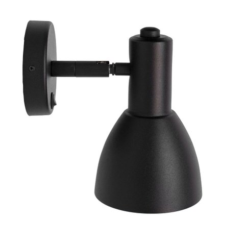 ARANDELA ROMA DE CABECEIRA COM INTERRUPTOR COR PRETO