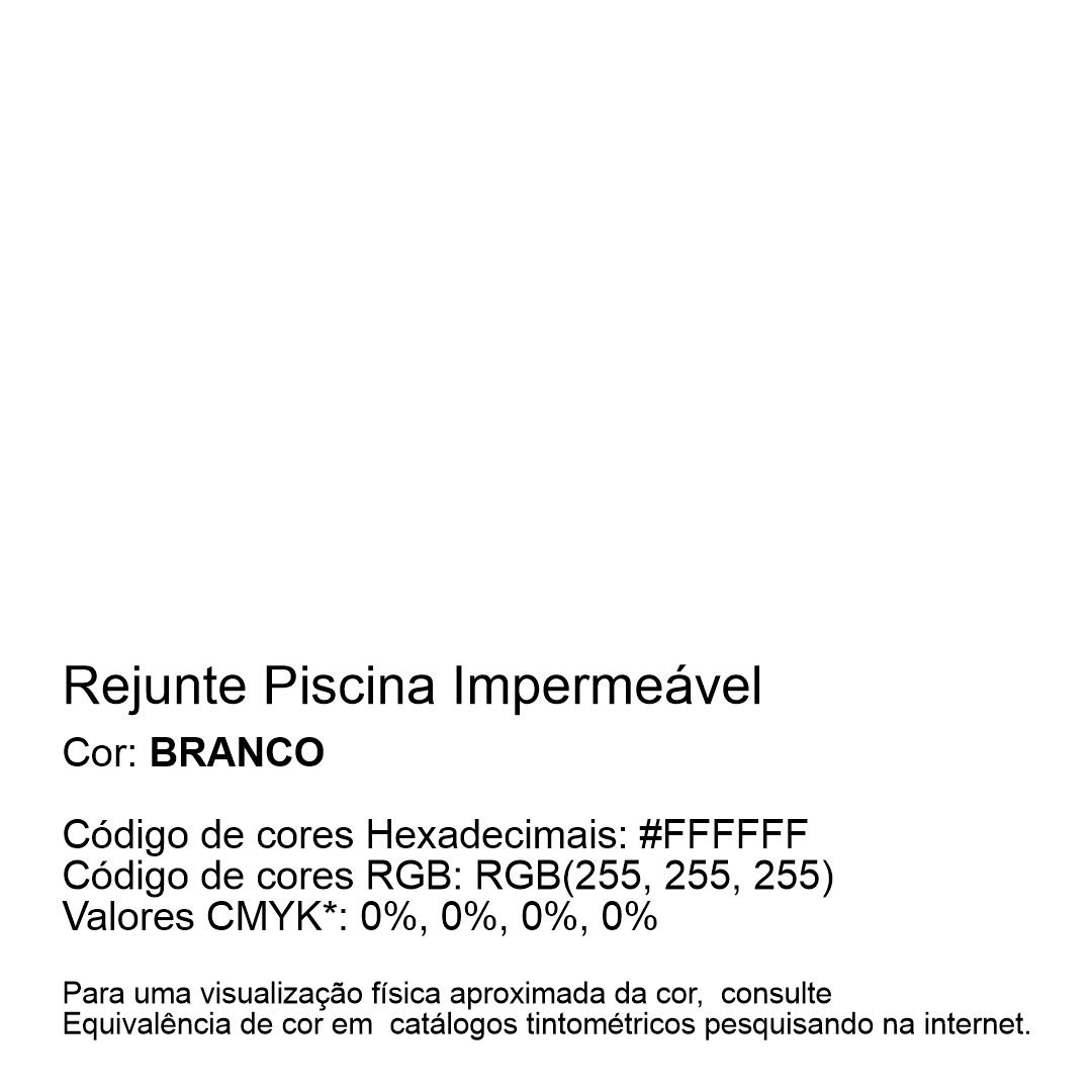 Rejunte Piscina Impermeável Cor Branco 1kg - 2