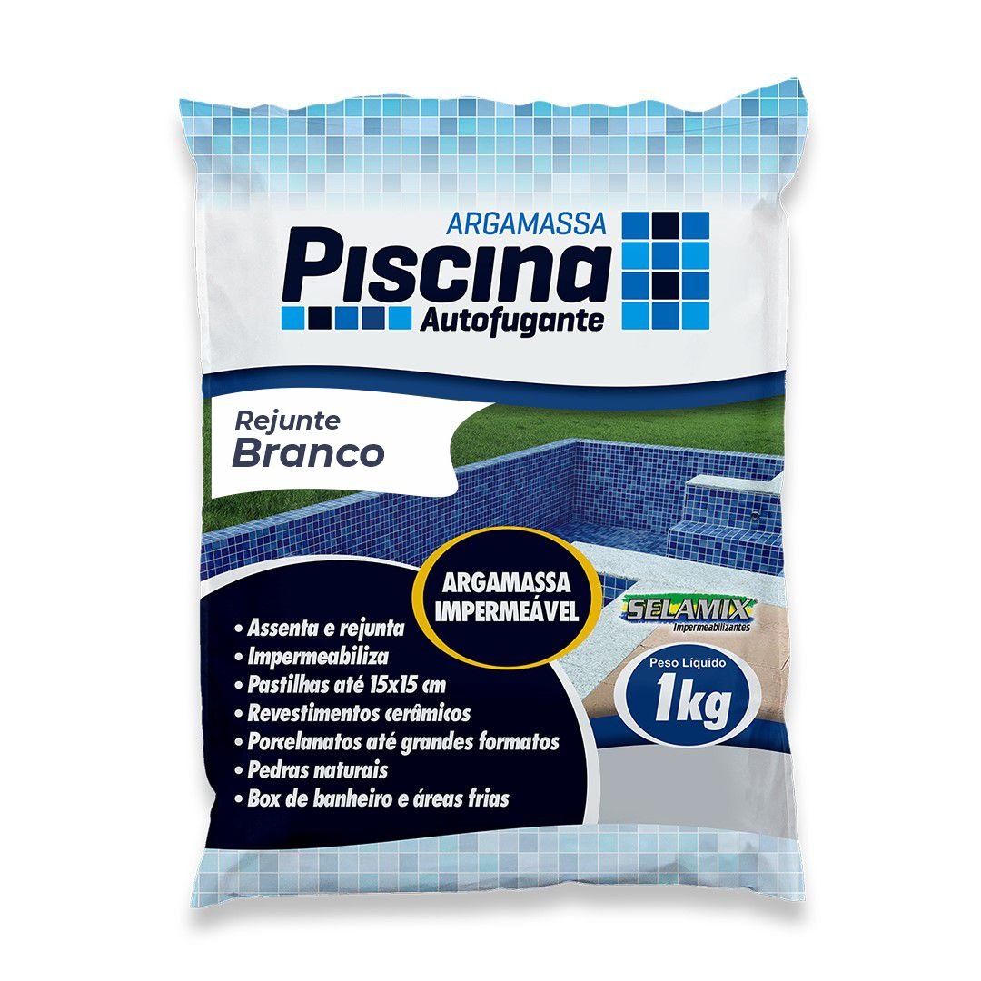 Rejunte Piscina Impermeável Cor Branco 1kg