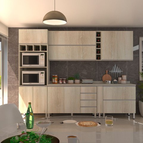 Cozinha Completa 7 Peças com Tampo Lis Luciane Móveis
