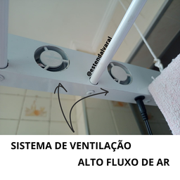 Secadora de Roupas Ar Frio Varal De Teto Elétrico - BIVOLT - 4