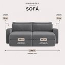 Ver imagem 4 de Sofá Retrátil 4 Lugares Veludo Apolo 2,50 Mts Ônix