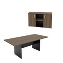 Ver imagem 4 de Conjunto Escritório Mesa Reunião Armário Credenza Escritório Office Netmobil - Nogal/preto