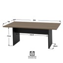 Ver imagem 5 de Conjunto Escritório Mesa Reunião Armário Credenza Escritório Office Netmobil - Nogal/preto