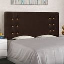 Ver imagem 2 de Cabeceira Estofada Cama Box Casal King Size Monreale 195cm Suede Café - Desk Design