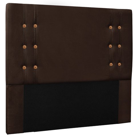 Cabeceira Estofada Cama Box Casal King Size Monreale 195cm Suede Café - Desk Design