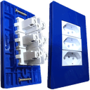 Ver imagem 1 de Conjunto 4x2 Alto Brilho Linha Infiniti MarGirius 4x2 infiniti 1 Tomada 2P+T 10 A + tomada USB 1A ju