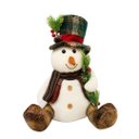 Ver imagem 6 de Boneco de Neve Decorativo Natalino Sentado Pelúcia Prime 37cm Peso de Porta - Magizi