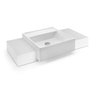 Cuba Semi Encaixe Quadrada Branco 410x410x145 sem Válvula - Docol Louças Docol Louças - 2