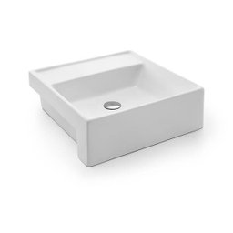 Cuba Semi Encaixe Quadrada Branco 410x410x145 sem Válvula - Docol Louças Docol Louças - 1
