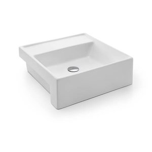 Cuba Semi Encaixe Quadrada Branco 410x410x145 sem Válvula - Docol Louças Docol Louças
