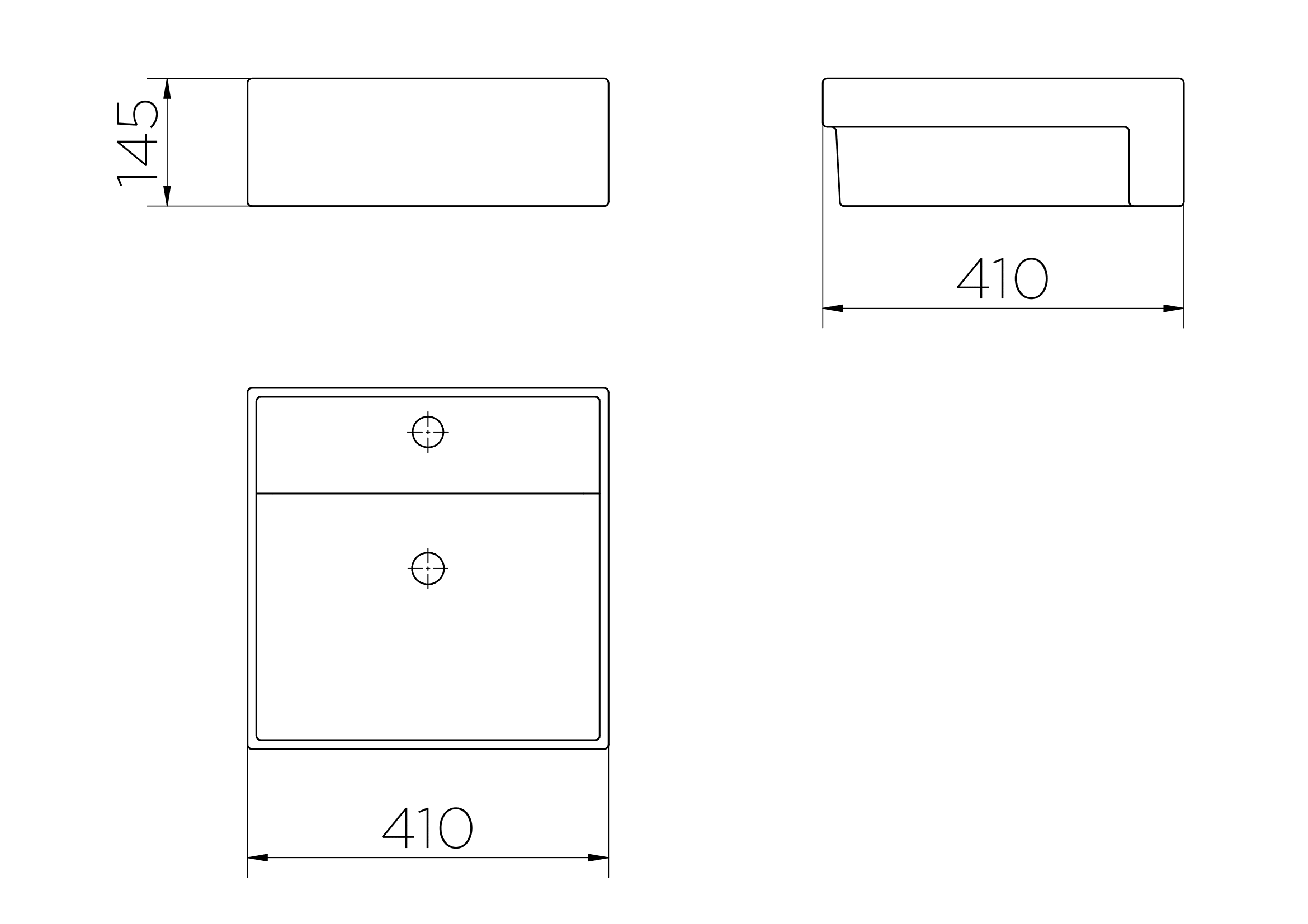 Cuba Semi Encaixe Quadrada Branco 410x410x145 sem Válvula - Docol Louças Docol Louças - 3