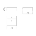 Ver imagem 3 de Cuba Semi Encaixe Quadrada Branco 410x410x145 sem Válvula - Docol Louças Docol Louças