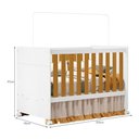 Ver imagem 6 de Dormitório Infantil New Katatau Guarda Roupa, Cômoda e Berço Mini Cama Branco Fosco/savana -