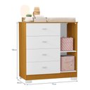 Ver imagem 5 de Dormitório Infantil New Katatau Guarda Roupa, Cômoda e Berço Mini Cama Branco Fosco/savana -