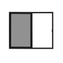 Ver imagem 5 de Vitrô 2 Folhas de Correr Aluminio Preto 1,00x1,20 Linha 18 Modular