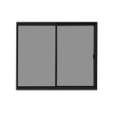 Ver imagem 4 de Vitrô 2 Folhas de Correr Aluminio Preto 1,00x1,20 Linha 18 Modular