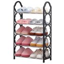 Ver imagem 2 de Sapateira Vertical Multiuso Prateleira Organizador 10 Pares Sapatos Preto Closet Sala Lavanderia Est