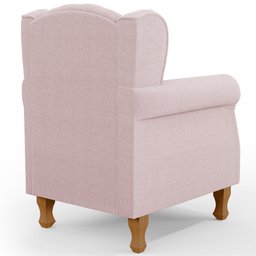 Poltrona Decorativa para Sala de Estar Yara P02 Bouclê Rosê - Lyam Decor - 7