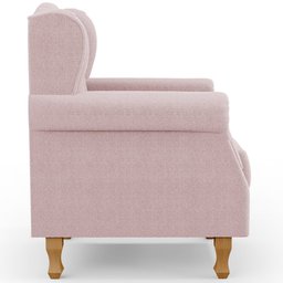 Poltrona Decorativa para Sala de Estar Yara P02 Bouclê Rosê - Lyam Decor - 6