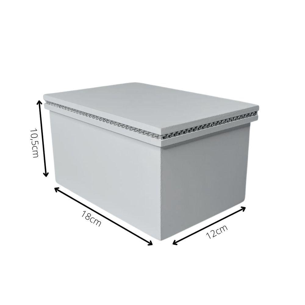 Caixa Personalizadas para Duas Canecas com Strass (18x12x10,5) Branco - 6