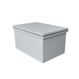 Caixa Personalizadas para Duas Canecas com Strass (18x12x10,5) Branco - 1