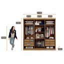 Ver imagem 3 de Guarda Roupa Casal New Messina e Cômoda Seul Cumaru 23 - Novo Horizonte