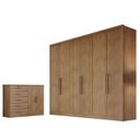 Ver imagem 1 de Guarda Roupa Casal New Messina e Cômoda Seul Cumaru 23 - Novo Horizonte