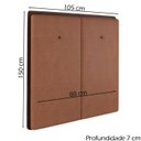Ver imagem 4 de Cabeceira Solteiro 88 cm Lizz Veludo Terracota Soon
