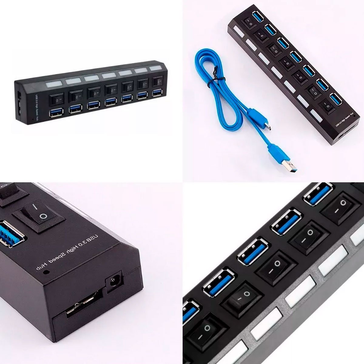 Hub Usb 3.0 Extensor 7 Portas Multi Led Indicador Lt-h007 - 3