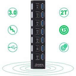 Hub Usb 3.0 Extensor 7 Portas Multi Led Indicador Lt-h007 - 7