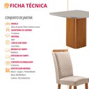 Ver imagem 3 de Mesa de Jantar Eloise 90cm Tampo MDF Vidro Canto Copo com 4 Cadeiras Lorena