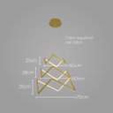 Ver imagem 2 de Pendente Avila Ouro Fosco 50cm LED 92W 2700K ZR093 Starlux ST2561