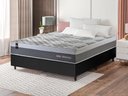 Ver imagem 1 de Conjunto Cama Box c/ Molas Ensacadas Sheffield Cinza Casal 138x188x65