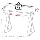 Ver imagem 3 de Mesa Escrivaninha 1 Gaveta 91 cm Branco Artany