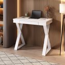 Ver imagem 5 de Mesa Escrivaninha 1 Gaveta 91 cm Branco Artany