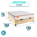 Ver imagem 3 de Conjunto Cama Box Bau Blindado Casal + Colchão Molas Ensacadas Isis Real Inducol
