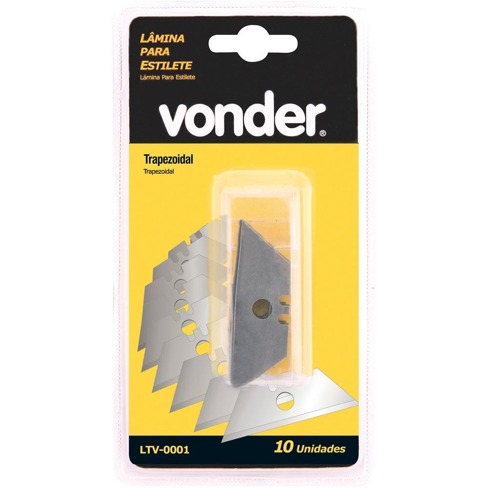 Lamina para Estilete Trapezoidal com 10 Peças Cartela Vonder - 2