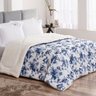 Coberdrom Casal King Winter 100% Algodão 01 Peça - Floral Azul - 1