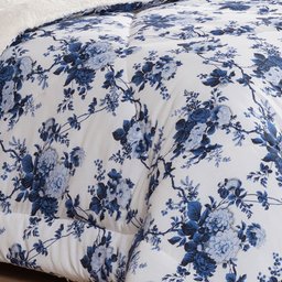 Coberdrom Casal King Winter 100% Algodão 01 Peça - Floral Azul - 3