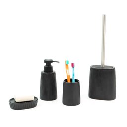 Porta Sabonete Líquido de Cerâmica com Listras 260 Ml - Oikos - 5