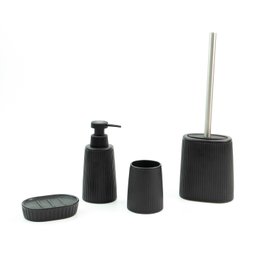 Porta Sabonete Líquido de Cerâmica com Listras 260 Ml - Oikos - 3
