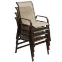 Ver imagem 5 de Kit Móveis para Piscina e Jardim Alumínio Tela Sling - 1 Mesa + 4 Poltronas + 1 Ombrelone + 2 Espreg