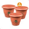Kit 3 Vasos para Planta Plástico Redondo 13 Cm Sanremo - 2