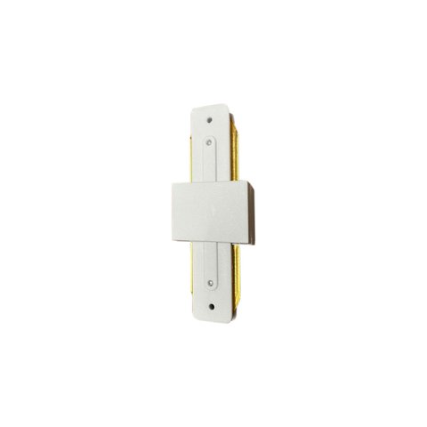 Conector Emenda Modelo I Reto para Trilhos de Sobrepor Branco