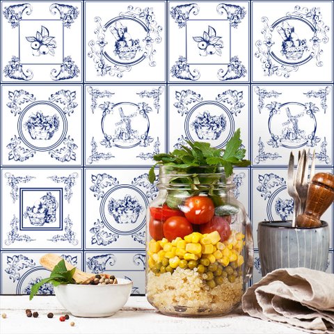Adesivo de Azulejo Holandes Arte Destaque