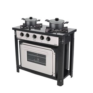 Fogão Industrial 2 Bocas com Forno Bravo Cinza Venâncio + 2 Caçarolas Tramontina Turim