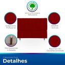 Ver imagem 3 de Cabeceira Estofada Moderna e Elegante para Cama de Casal 140 Eros Suede
